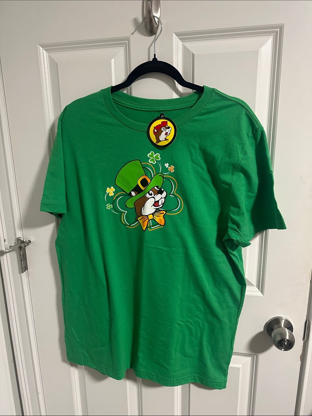 Green Short Sleeve St. Patrick's Tee with Festive Graphic